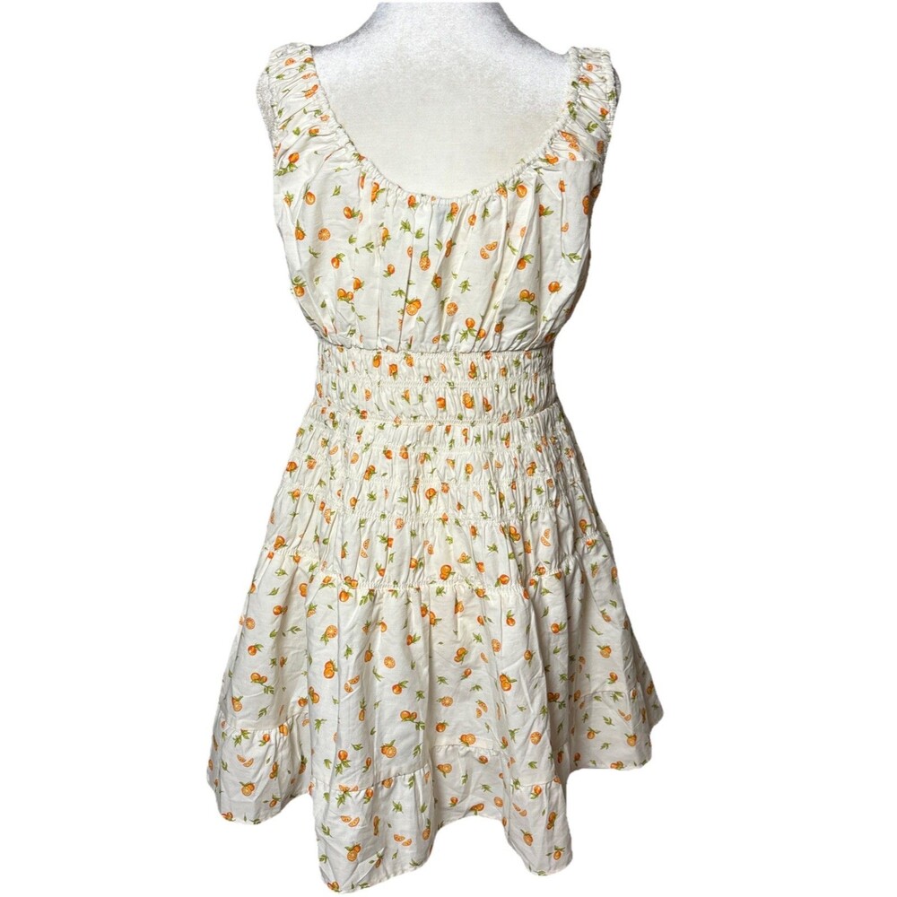 Cottagecore Fruit Print Smocked Sundress - Medium - Picture 4 of 8